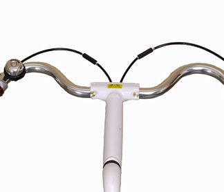 STRIDA M-stuur (Moustache stuur) kit inclusief bruin leren handvatten, aluminium remgrepen en remkabels - ST-MHB-001 - strida - stuur