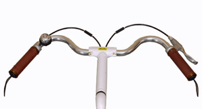 STRIDA M-guidon (guidon moustache) Kit comprenant poignées en cuir marron, leviers de frein en aluminium et câbles de frein - guidon de bicyclette - ST-MHB-001 - strida