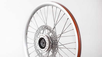 16-inch Silver Aluminium STRIDA Wheel Rim set with brake discs / freewheel assembled (without tires) - 448-16-silver-set brakediscs freewheel - Wheel - Wheels