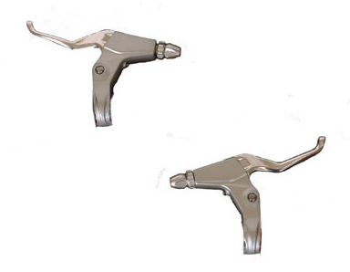 Silver brake lever set - 225-02-SL - Brake levers