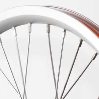 16 inch zilver aluminium spaakwiel velg STRIDA voorwiel - 448-16-spoke-silver-front - wiel - wielen