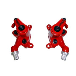 Red colored STRIDA disc brake clamps - 240 340-04-red - Brake clamp - Brakes