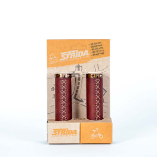 Brown leather STRIDA handlebar grips - Color - en - ST-GP-003 - strida
