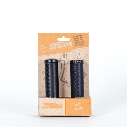 Black leather STRIDA handlebar grips - Color - ST-GP-005 - strida