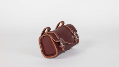 Brown leather STRIDA saddlebag - bag - en - Saddle bag - ST-SB-008 - strida