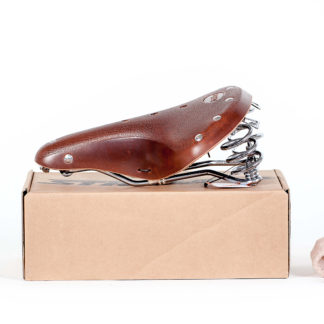 Brown leather STRIDA saddle - Bike seat - ST-SDL-003 - strida