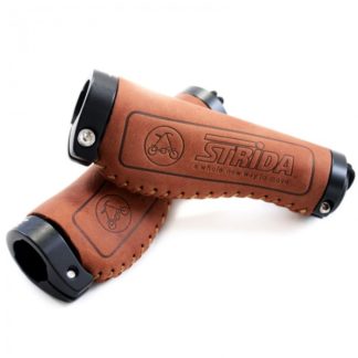 Bruine leren Comfort STRIDA handvatten - bruin - handvatten - leer - ST-GP-001