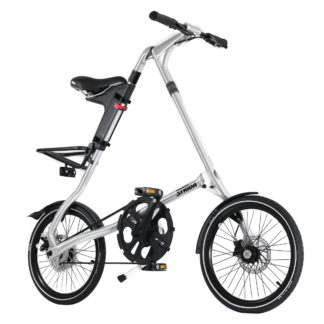 STRIDA SX Silver Brush - Black details - 18 inch - bike - Buy foldable bikes - Buy folding bicycle - Buy folding bike - Buy folding bikes - buying - collapsible bike - Design bike - Design folding bike - foldable bike - Folding bicycle - Folding bike - Folding bike shop - Folding bikes - for sale - Lightweight - new - shop - Single speed - strida - Strida design folding bike - sx - Triangular - Triangular folding bike - Triangular shaped - unique folding bike