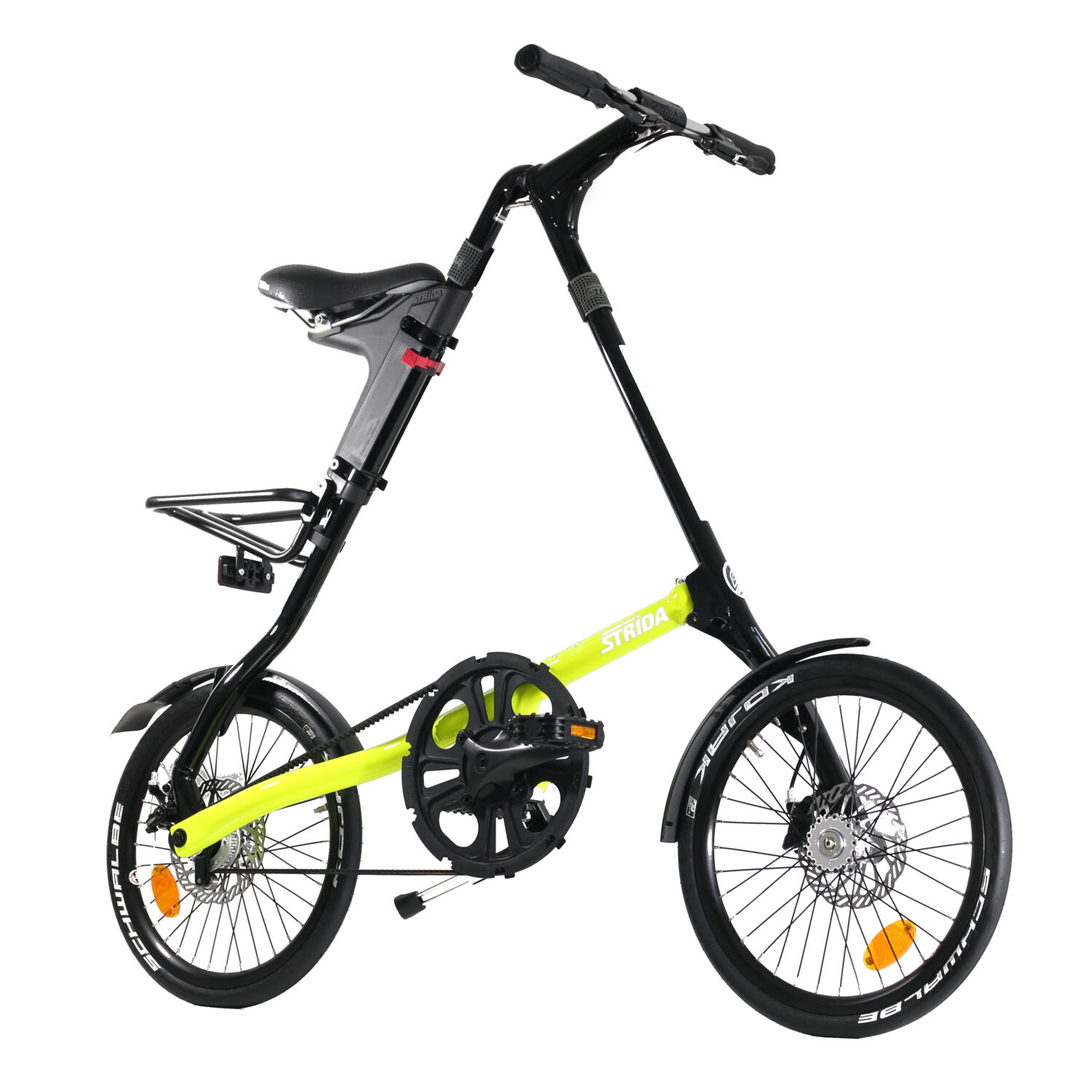 STRIDA EVO 3S Black Neon - 18 inch - bike - Buy foldable bikes - Buy folding bicycle - Buy folding bike - Buy folding bikes - buying - collapsible bike - Design bike - Design folding bike - evo 3s - foldable bike - Folding bicycle - Folding bike - Folding bike shop - Folding bikes - for sale - Lightweight - new - shop - strida - Strida design folding bike - Sturmey archer - Three speed - Triangular - Triangular folding bike - Triangular shaped - unique folding bike