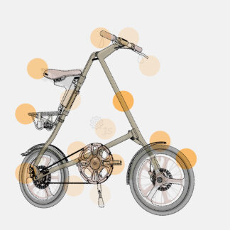 Lightweight folding bike without chain