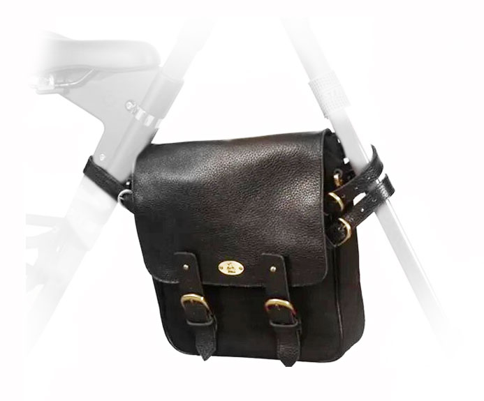 Frame bag leather and canvas – for STRIDA