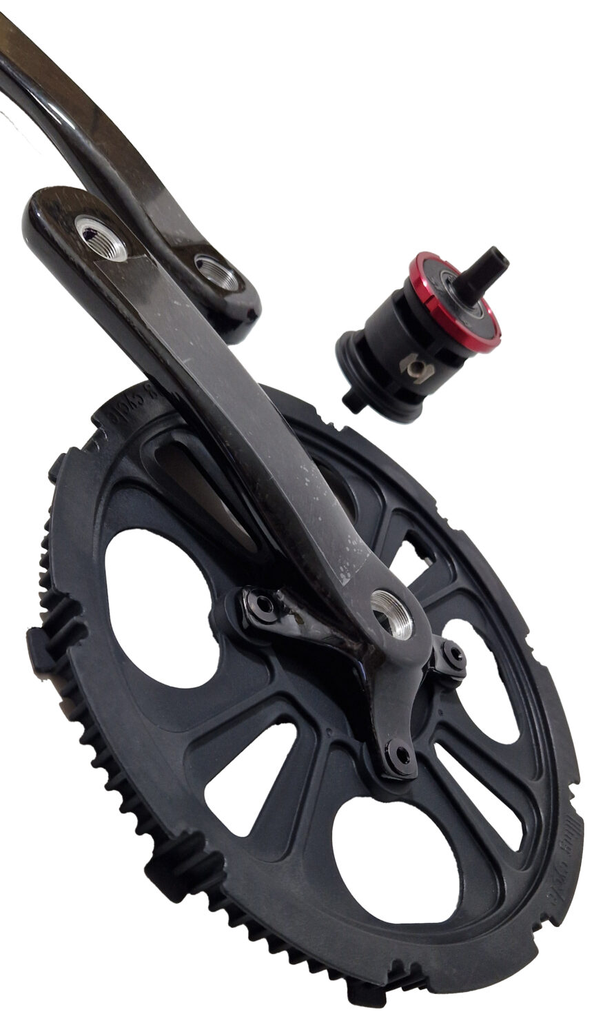 Pédalier carbone avec boîtier et plateau – pour STRIDA
